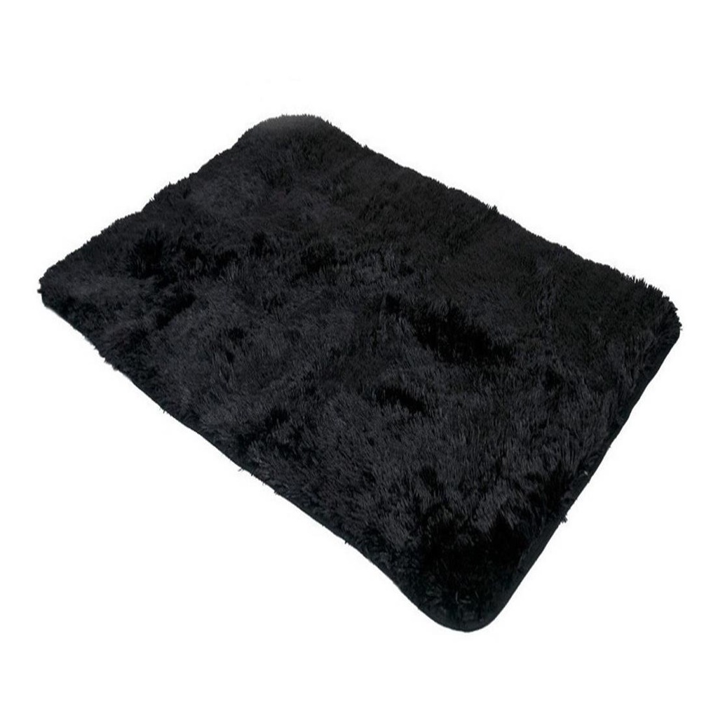 Tapete 2,00 X 1,50 Peludo 40mm Sala  Luxo Preto