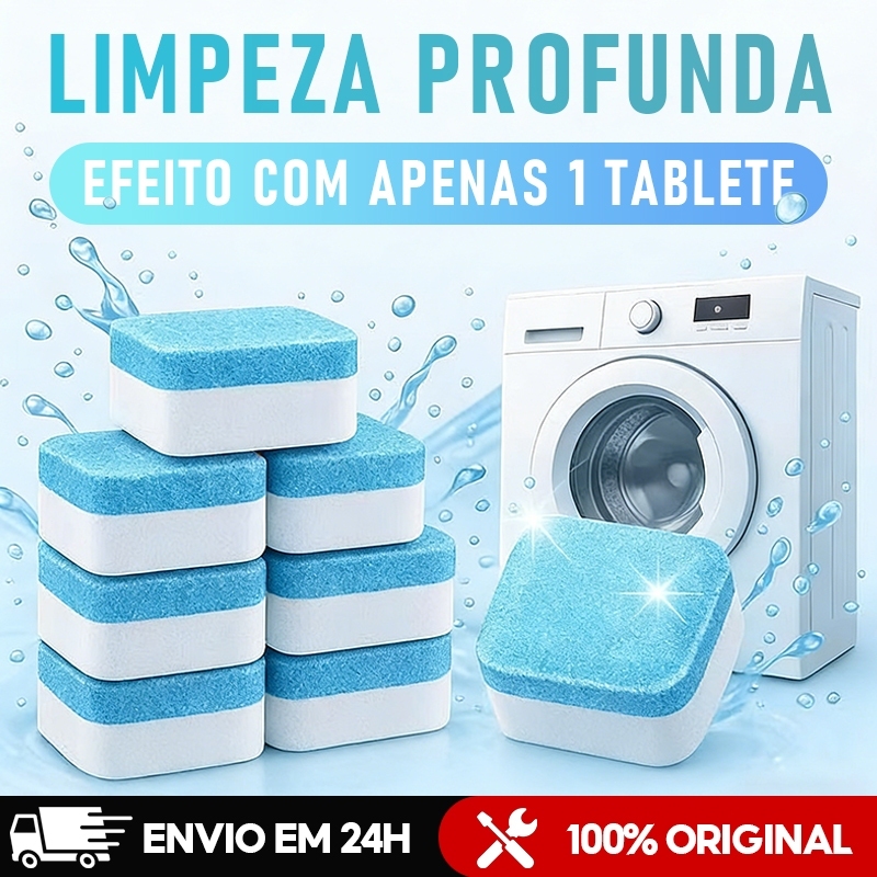 Kit 12/24/36 Pastilhas Limpadoras para Máquina de Lavar Roupa,Comprimido Efervescente Sólido que Remove Manchas