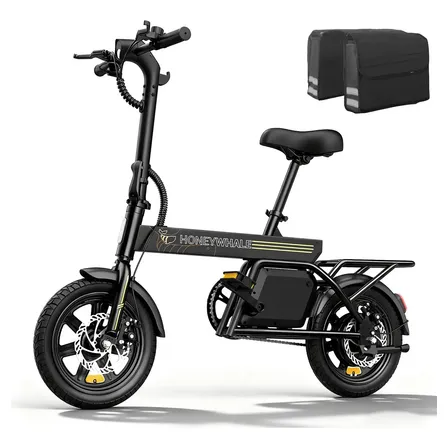 Honeywhale B20 Bicicleta Elétrica, 440w-35km-25km/h-120kg, Scooter Motor-ebike-adulto-bike-autonomia-velocidade Máxima-carga-honey Whale-fat-dobravel, 14 Aro, Freios A Disco Dianteiros E Traseiros