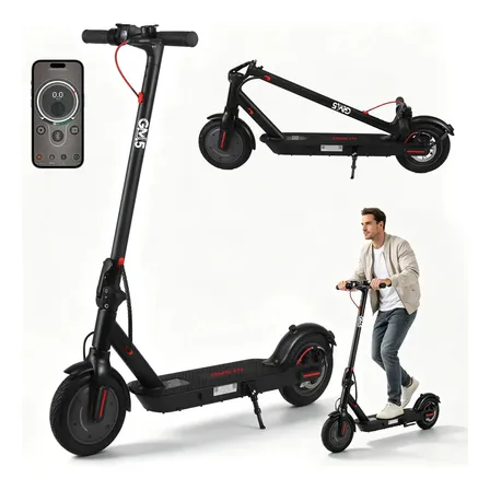 Patinete Elétrico GM5 P1 Preto Dobrável com Bluetooth, 25 Km/h e Autonomia de 22 Km
