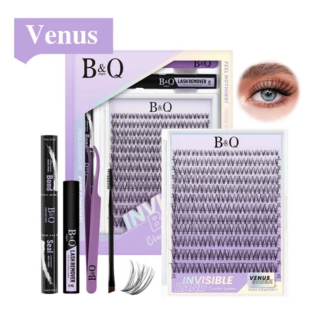 Kit De Extensões De Cílios Diy B&q Classic Venus Invisível