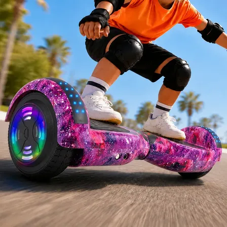 Skate Elétrico Hoverboard 6.5 Modelo K5 Com Bluetooth E Led