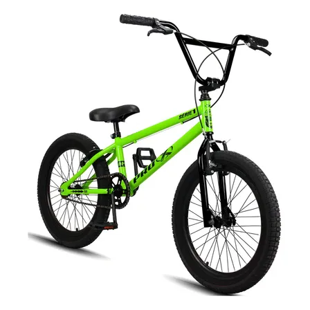 Bicicleta BMX Aro 20 Pro-X Série 1 Verde Preto Freio V-Brake