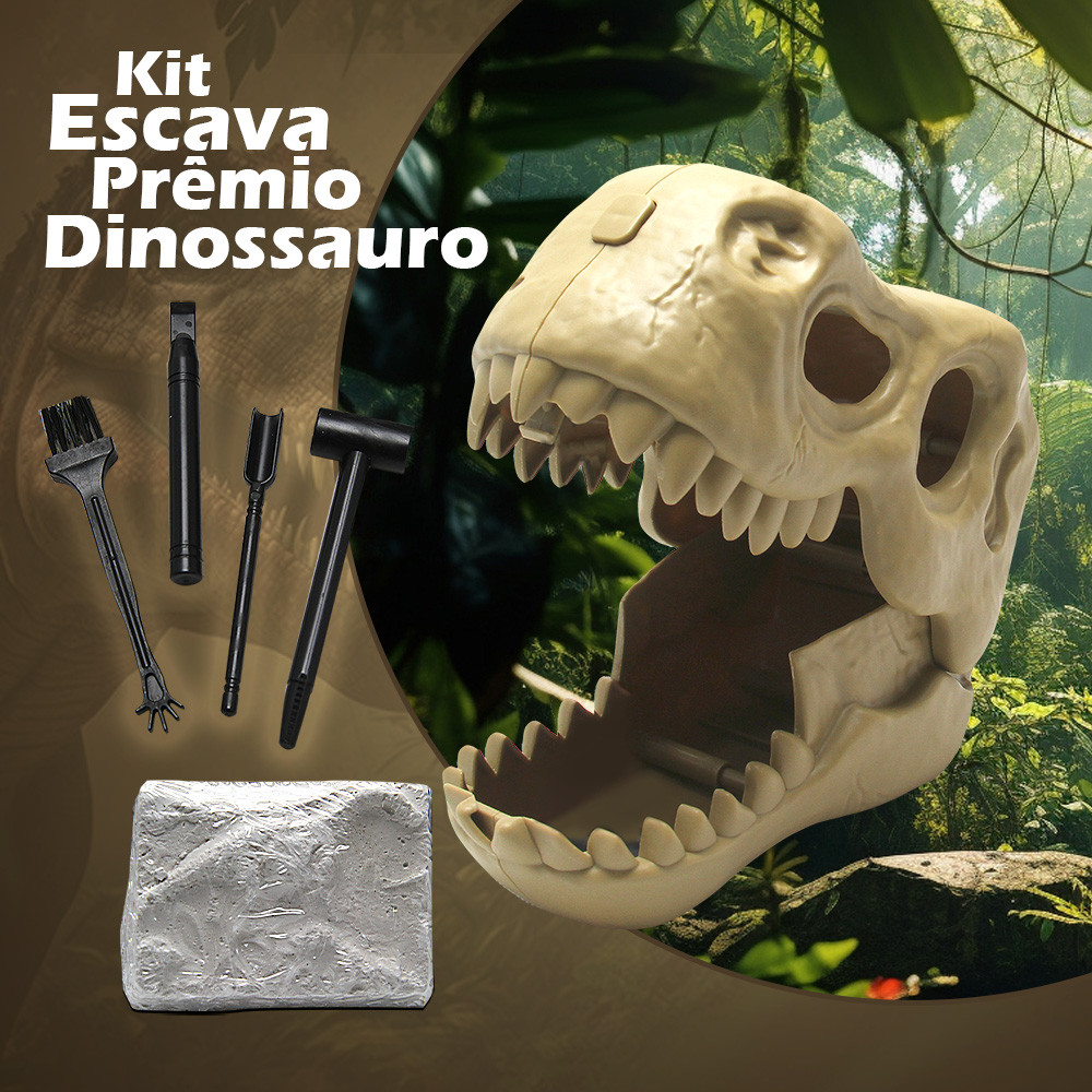Brinquedo Explorador Escava Prêmio Dinossauro Diversão E Aprendizado Toyng