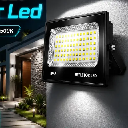 Kit 2 Refletor Led Holofote Slim 300w Prova D'água Cor Da Luz Branco Frio