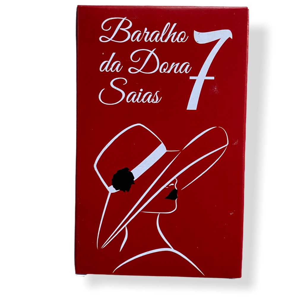 Baralho Dona Sete Saia 36 Cartas E Livreto Explicativo 7 saias Vermelho