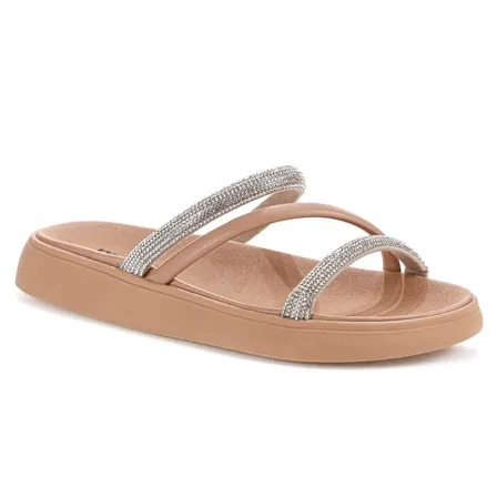 Papete Moleca Feminina Confortável Brilho Flatform Eva Rose-prata 37 Br