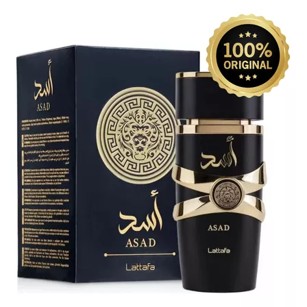 Perfume Lattafa Asad 100ml Eau De Parfum Original Árabe Original Com Nota Fiscal E Selo Original Lataffa