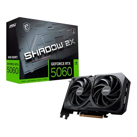 Placa De Vídeo Nvidia Msi Geforce 5060 8gb shadow 2x oc Edition