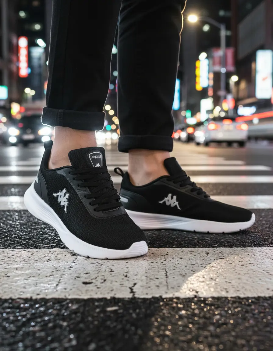 Tenis Kappa Treviso Original Unissex Confortável Academia Preto-prata 40 Br