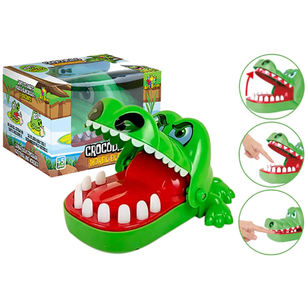 Jacaré Crocodilo Morde Dedo Jogo Brinquedo Infantil Dentista