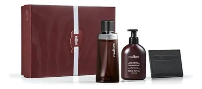 Kit Presente Malbec Tradicional, Carteira , Hidratante (3 itens) O Boticário