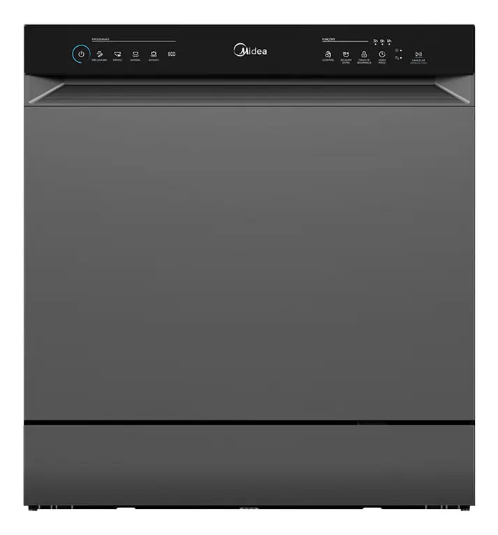 Lava Louças 8 Serviços Cinza Touch Plus Midea 110v