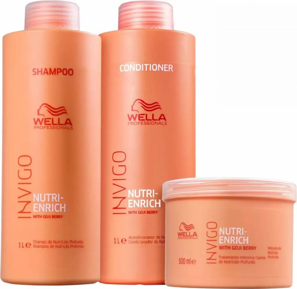 Kit Champú Condicionador E Máscara Nutri Enrich Invigo Wella