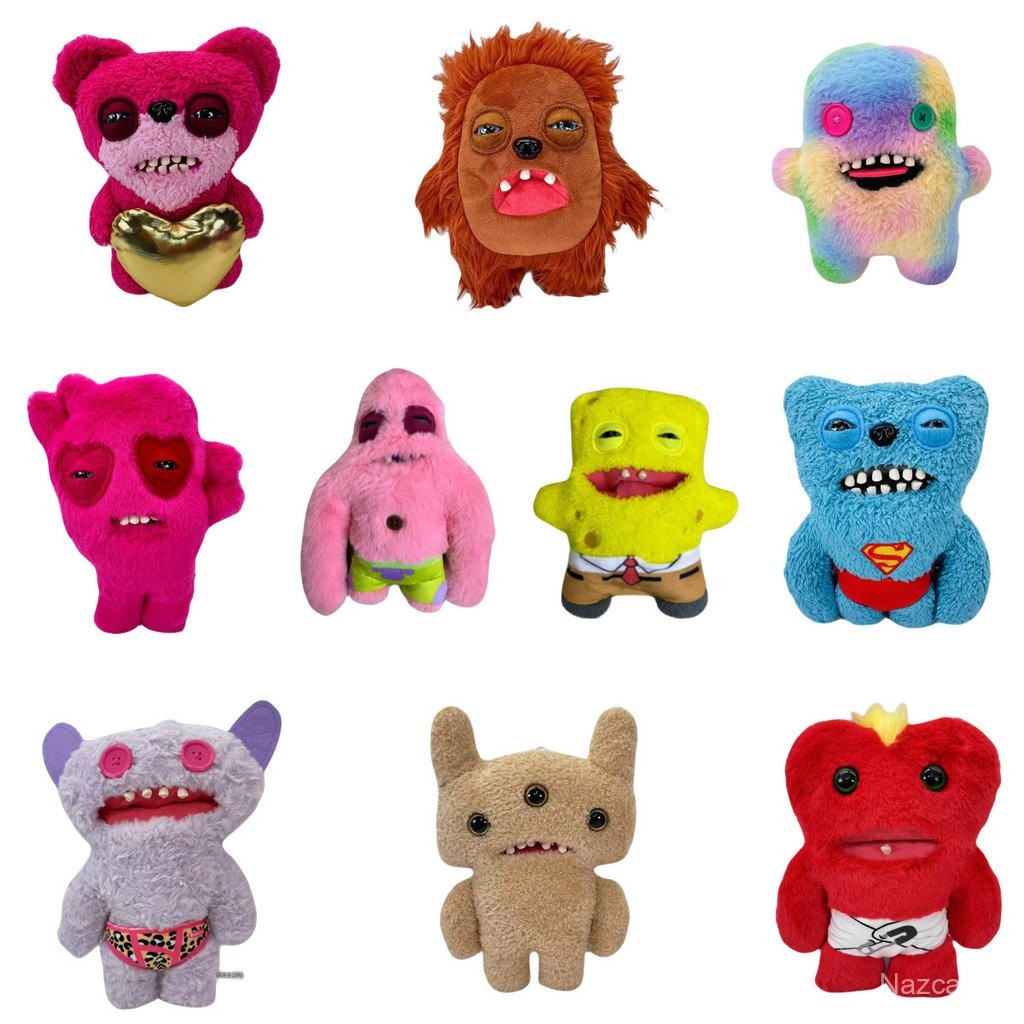 Brinquedo de Pelúcia Monstro de Dentes Fofo Estilo Variado Boneca Feia e Fofa Presente para Crianças