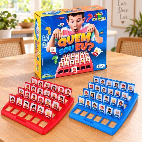 Jogo De Tabuleiro Quem Sou Eu Educativo Cara A Cara Tabuleiro de Adivinhação Educativo de Raciocínio