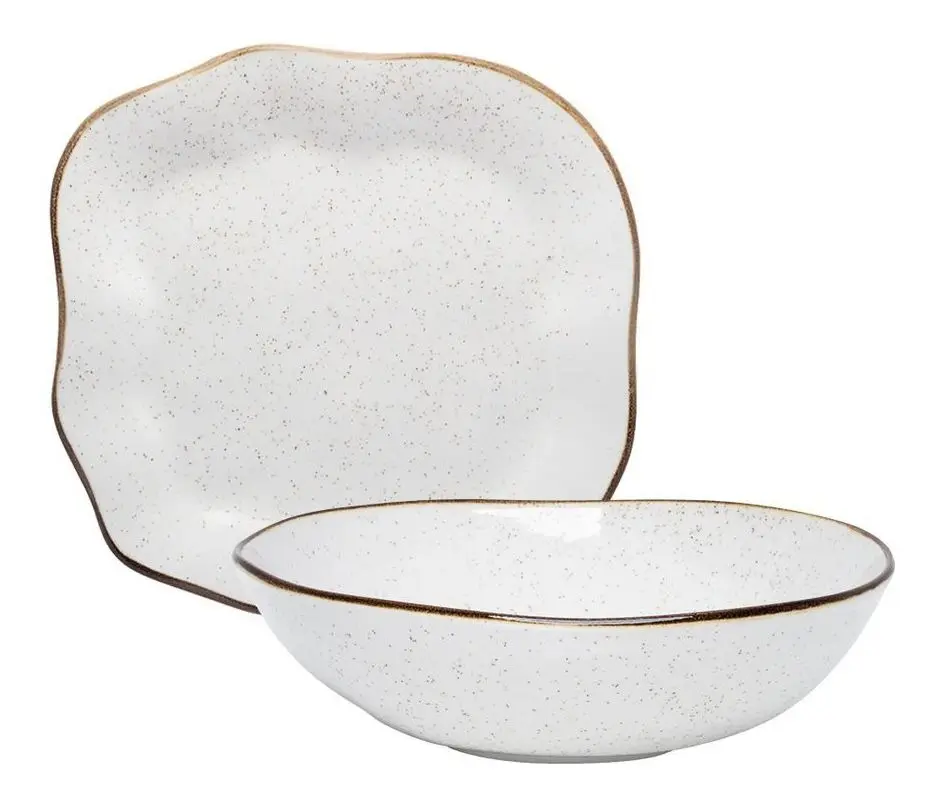 Kit P Servir Travessa E Saladeira Maresia Oxford Baixelas Branco