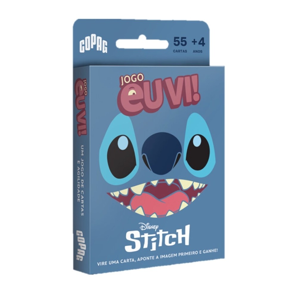 Kit 3 Jogo Carta Diversão Kids Eu Vi! Stitch Disney Copag
