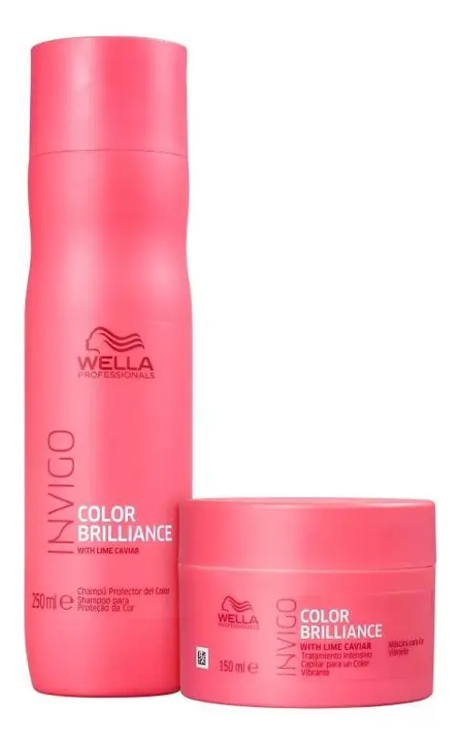 Kit Wella Invigo Color Brilliance: Shampoo 250ml e Máscara 150ml para Cabelos Coloridos