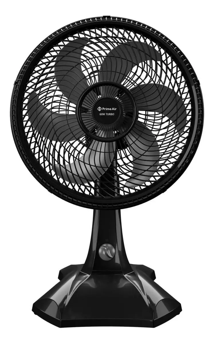 Ventilador De Mesa Britânia Prime Air AVTE300 Preto com 6 Pás e 3 Velocidades