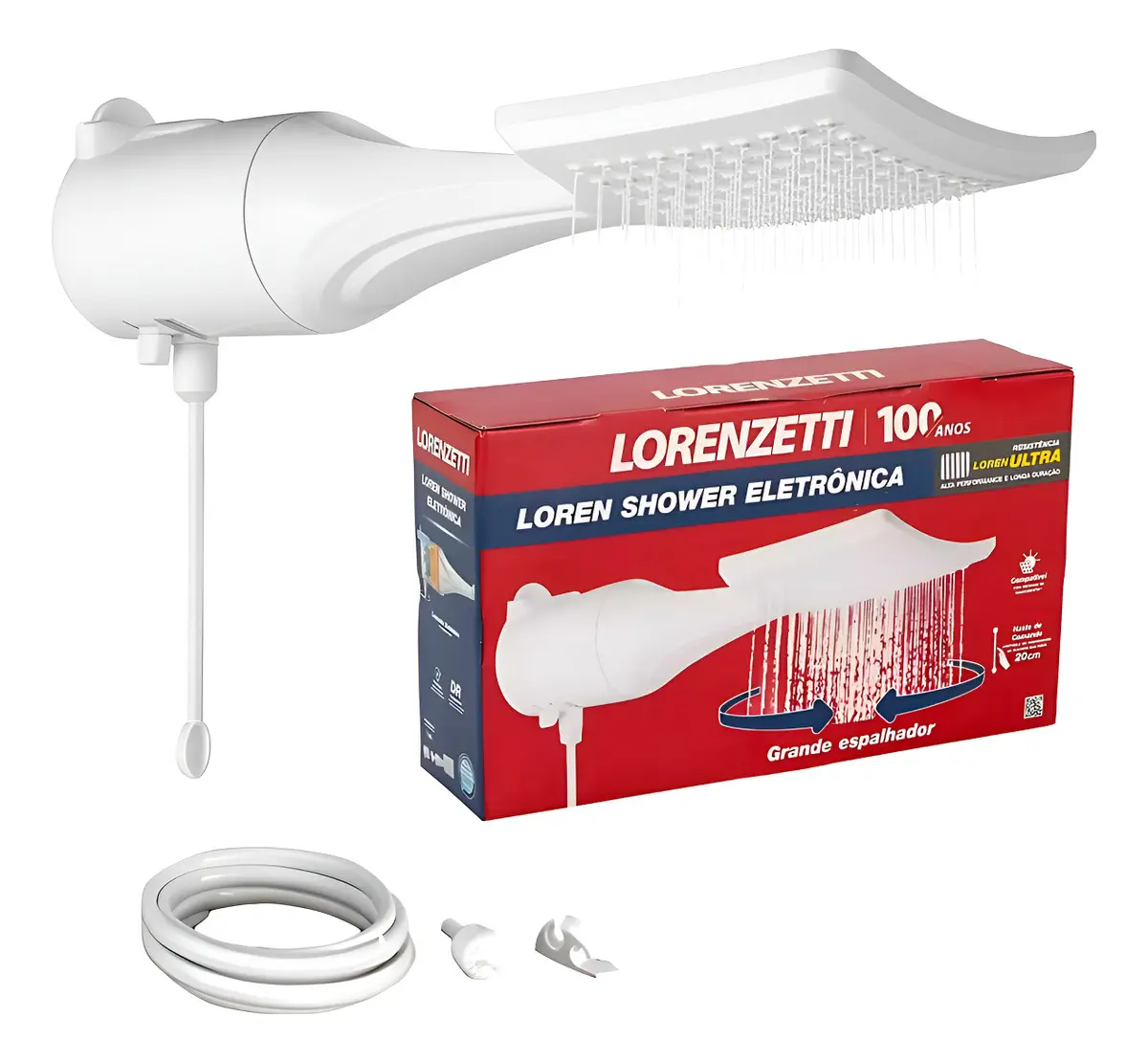 Chuveiro Loren Shower Eletronico Ducha Lorenzetti Cor Branco Potência 5500 W Voltagem 127