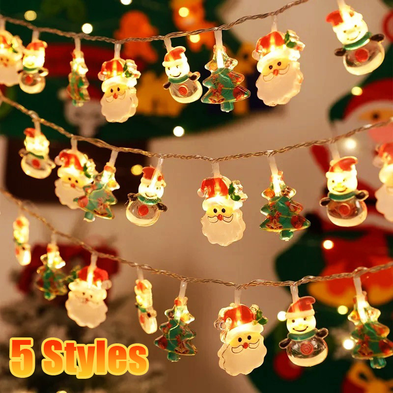 3M/1.5M Led Corda De Luz De Natal Papai Noel Boneco De Neve Árvore Festival Festa Atmosfera Luzes Coloridas Casa Decoração Ao Ar Livre