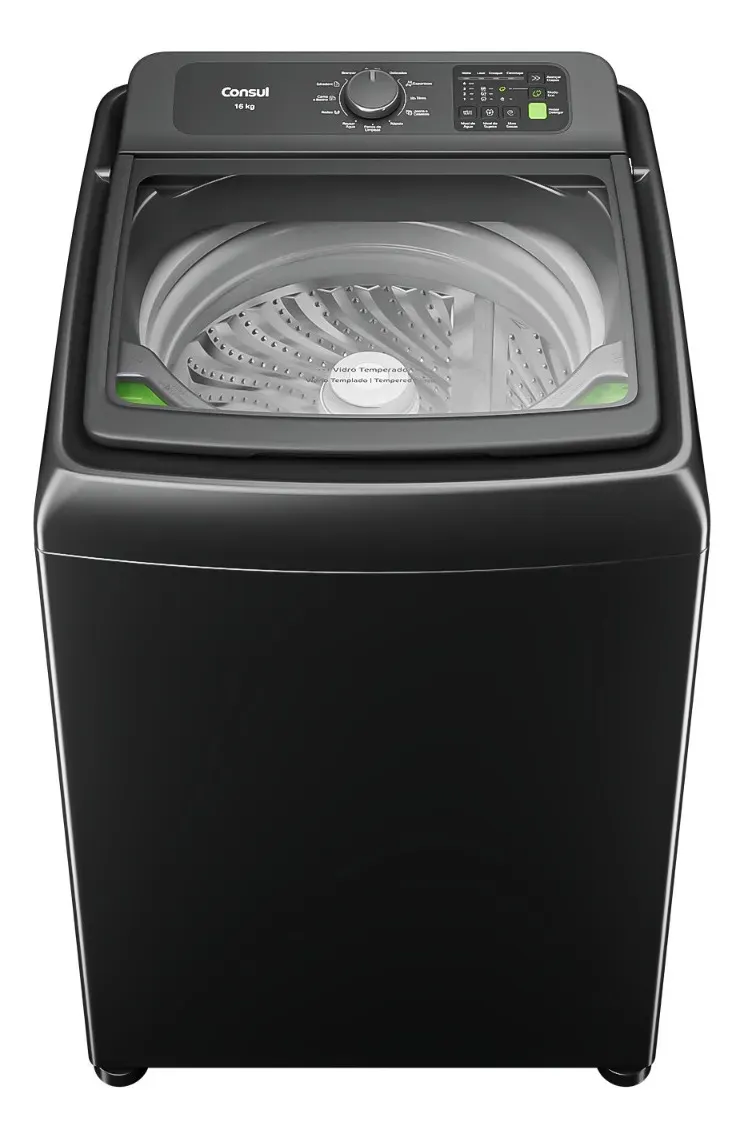 Máquina de Lavar Consul 16Kg Titanium com Modo Eco - CWN16A9