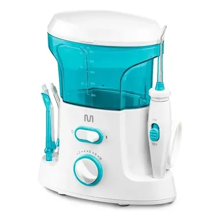 Irrigador Oral Clearpik Family 600ml Bivolt Com 5 Bicos Para Limpeza Profunda De Aparelhos Ortodônticos Implantes E Gengivas - HC037