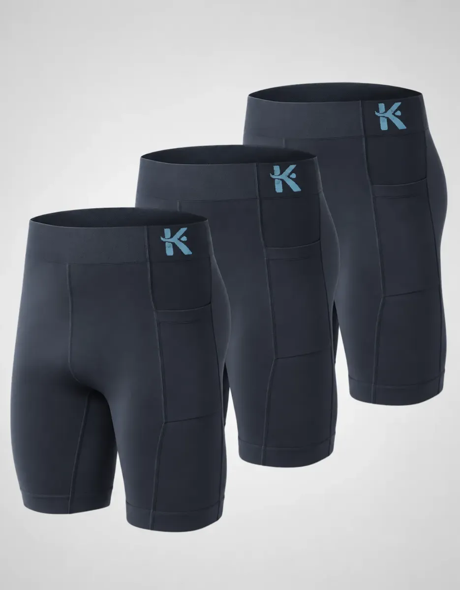 Kit 3 Bermudas Compressão Termico Com Bolso Lateral Corrida