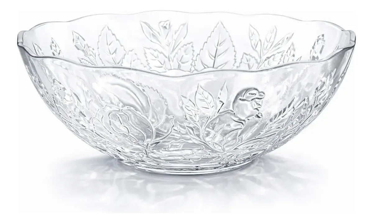 Tigela Saladeira Bowl Vidro Resistente Com Relevo Vidro