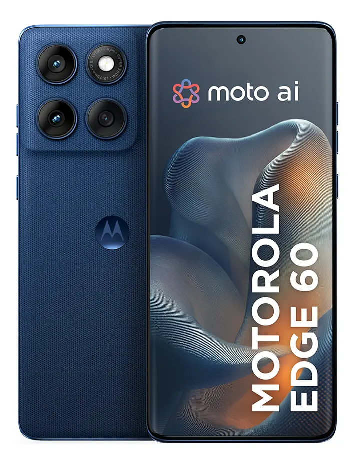 Smartphone Motorola Edge 60 5g - 512gb 12gb Ram+12gb Ram Boost, Tela Quad-curve Moto Ai 50mp Sony Camera Ultrarresistencia Militar Ip68 + Ip69 - Azul Marinho