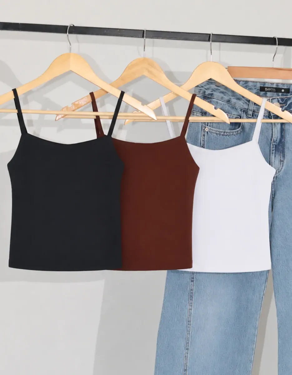 Kit 3 Regatinhas Femininas Suplex Forro Duplo Básica Casual