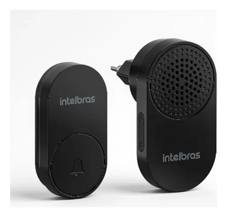 Campainha Intelbras Cik 102 Sem Fio Não Precisa De Bateria ! Preto