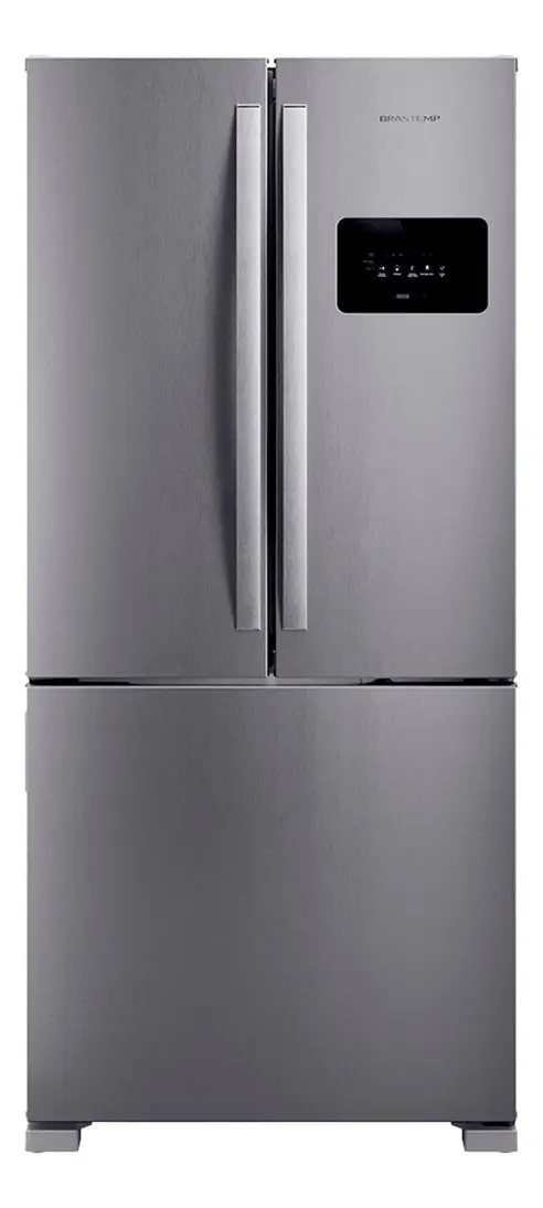 Geladeira com freezer inverter Brastemp BRO85MK con capacidad de 559L inox